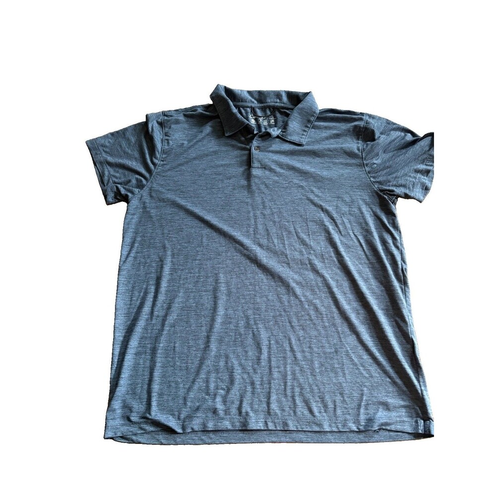 Cotton &Co Men’s Polo Blue Large Cotton 4way Stretch Moisture Wicking Fabric